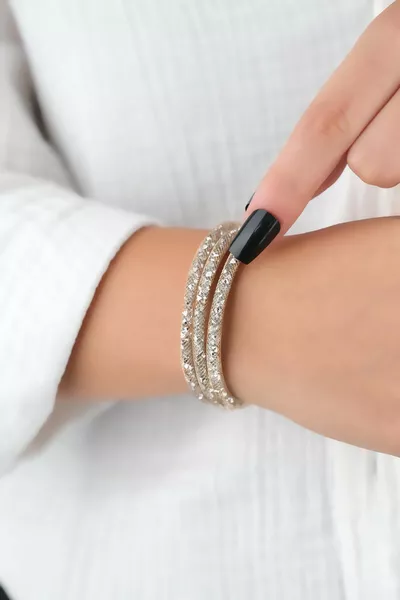 DAMEN WRAP SOWOHL HALSKETTE ALS AUCH ARMBAND ZIRKONIA STEIN WASSERWEG ARMBAND