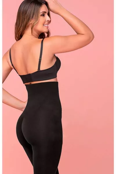 غضب نموذج ثبات مشد الرياضة طماق عالية الخصر سيليكون محيط الخصر اللون الأسود