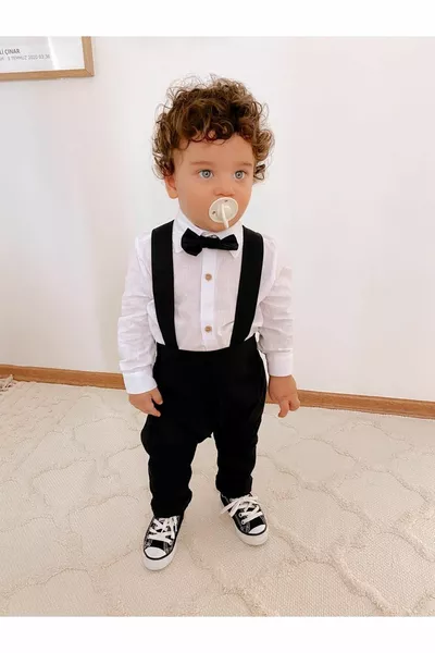 أسود القطن الحريم Salopet الكلاسيكية طويلة الأكمام قميص القوس التعادل