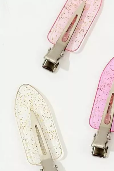 Femmes 3 pièces transparent couleur non marquant cheveux maquillage soin de la peau clip boucle ensemble