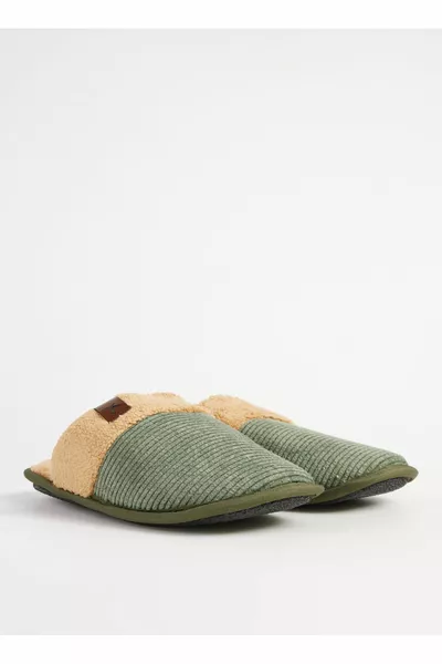 Babouches d’intérieur homme kaki DUDLEY