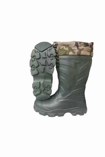 Men's Ultra Light Rain Boots with Khaki Socks