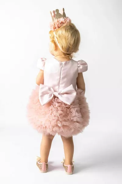 Tutu poudré à manches courtes Robe Princesse Bébé - Lina