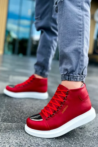  CBT Roma Mirror Stivali Uomo ROSSO