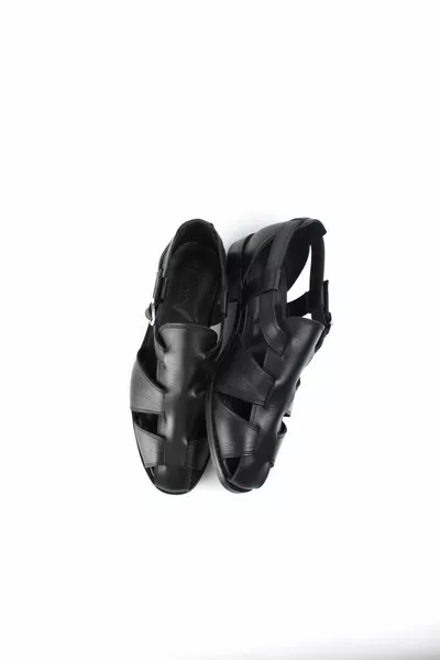 أسود Assos صنادل جلد رجالي