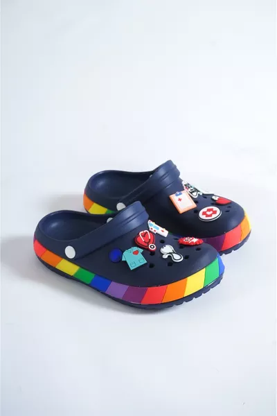 صندل سياميزيك أزرق مع إكسسوارات للمرضى والأطباء والممرضين والمستشفى من إيفا صيفي للشاطئ - نعال يومية