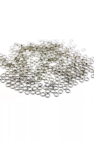  Pezzi - Anelli di Montaggio da 6 mm, Anelli per Gioielli, Anelli di Collegamento in Metallo, Placcati in Nichel