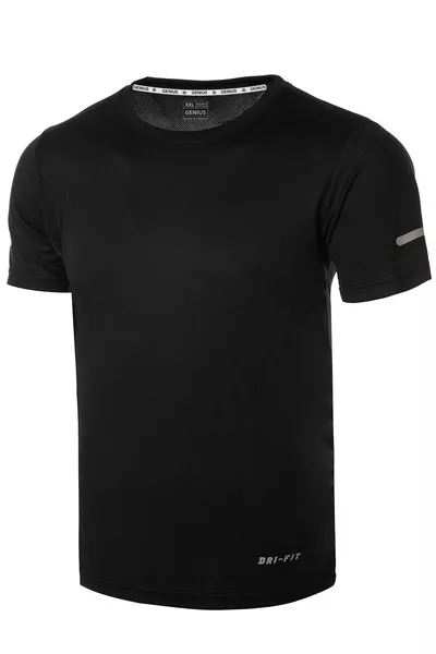 Herren Feuchtigkeitsabsorbierendes Schnell trocknendes Sport-T-Shirt für Technikleistung, atmungsaktiv, kurzarm