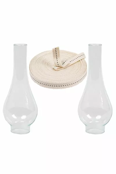 Оранжевое стекло для газовой лампы , комплект из 2 шт., фитиль 1 м, без пилса, использование портативное, на солнечной батарее