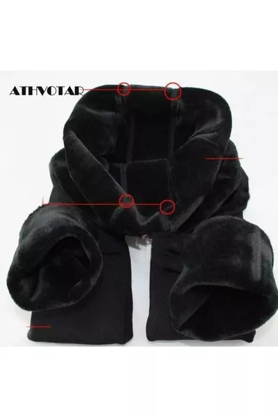 Women's Fleece-Lined - Plush High Waist Fit Thermal Leggings