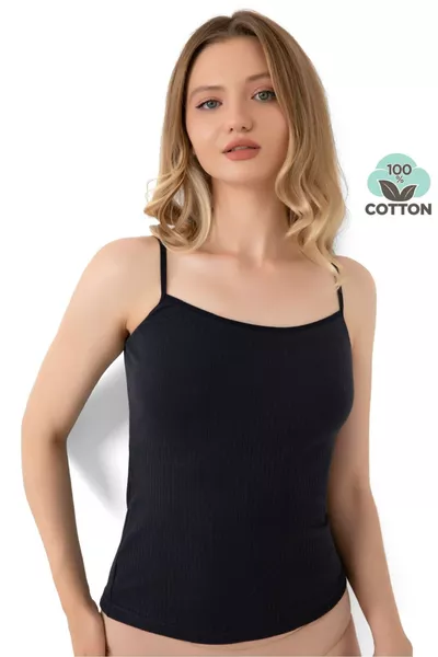 Pacchetto da 6 Canottiere da Donna a Costine % Cotone (Misto)