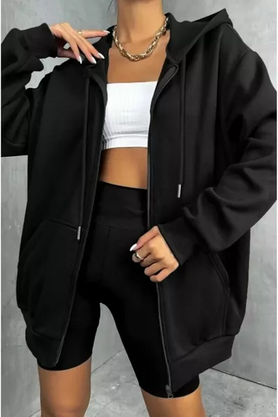 Hooded Zipper Oversize Unisex Seasonal Sweatshirt