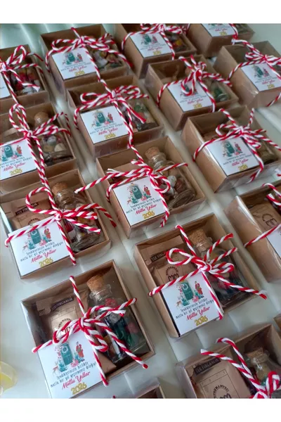 Нова година подарък (3 броя) Кутия за кафе за Нова година