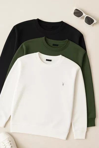 Men's Casual Winter Loose 3-Piece Sweatshirt