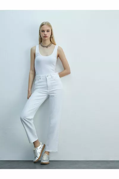 New Wanda Düz Paça Rahat Kesim Jean Pantolon