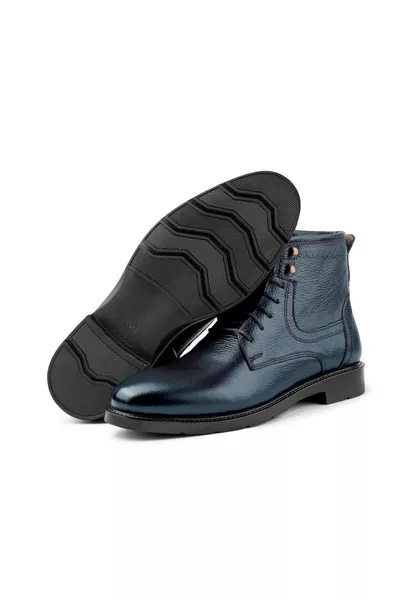 Rico Genuine Leather Lace-Up Rubber Sole Men's Boots, Lace-Up Boots