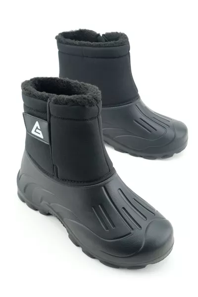 سترة رجالية شتوية مبطنة بالفرو من الداخل، مقاومة للماء، بإغلاق لاصق واحد، قابلة للتعديل عند الرقبة، بقاعدة مريحة يومية