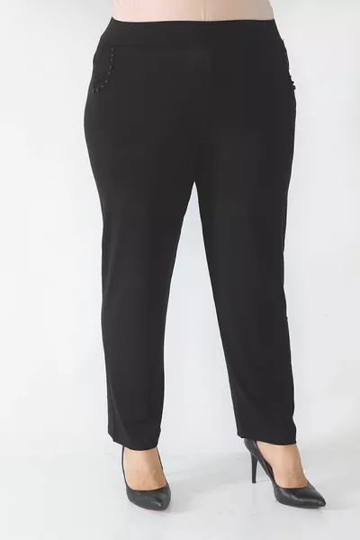 Plus Size Stretch Fabric Pants
