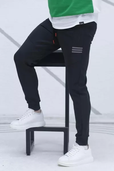 بنطال رياضي رجالي أسود من سكوبا