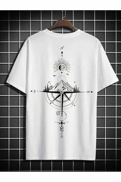 Erkek Sırt Baskılı Oversize T-shirt
