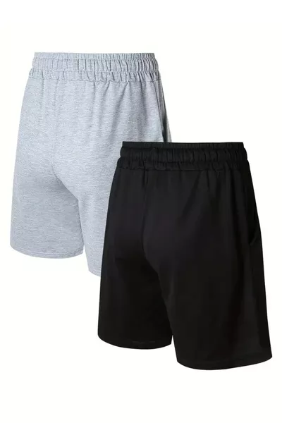 2 SHORTS DE SAISON NOIRS ET GRIS