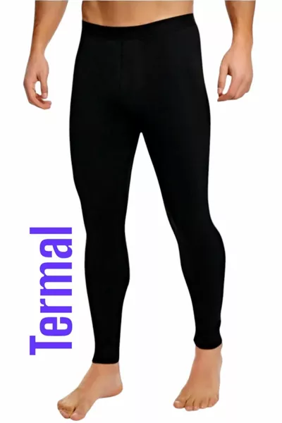Thermal Long Sports Leggings Black Unisex 