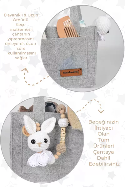 Praktische Organizer voor Verzorging van Baby's Vilt Moeder Baby Verzorgingstas