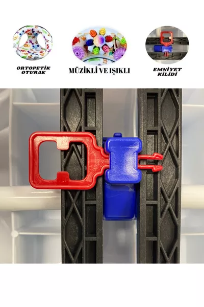 مشيّة أطفال بمستويات 3 مزودة بالألعاب والألحان والأضواء