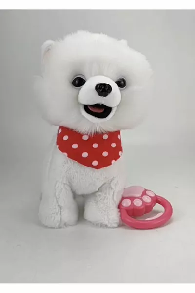 ألعاب نيسا كلب لطيف يمشي وينبح مع طوق هدية عيد ميلاد للأطفال