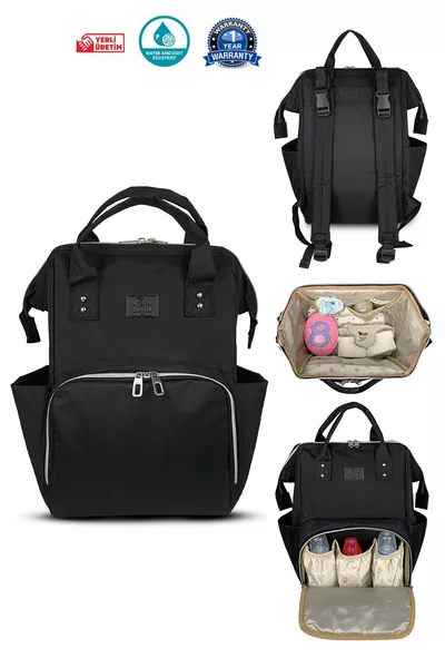 حقيبة باريس للنساء والأمهات والأطفال سوداء