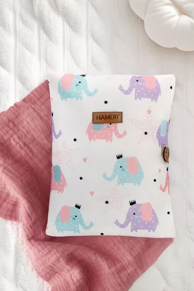 Чанта за грижи за бебето за мама, органайзер за смяна на пелени за новородени, органайзер с мотив на слон