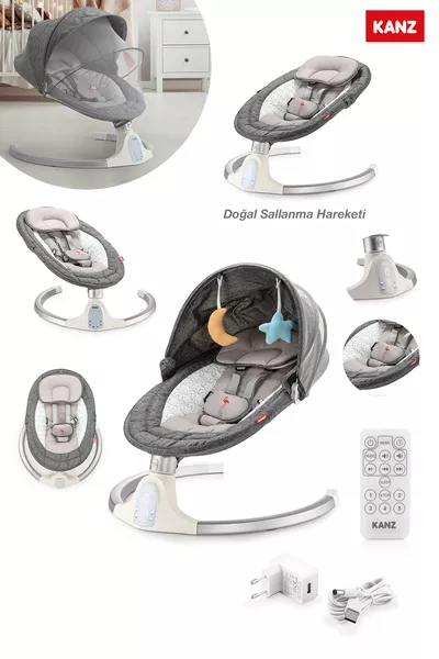 كرسي السيارة الكهربائي من فلمنغو باللون الدخاني