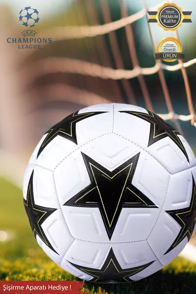 Original UEFA Champions League Genähter Fußball für Kunstrasen, Rasen und Beton Boden Spiel/Training Nr. 5