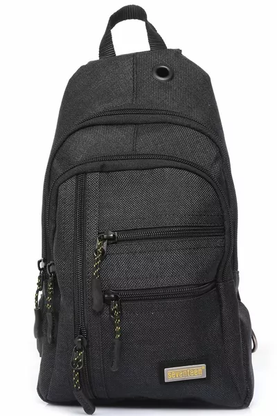 حقيبة كتف بادي من قماش كانفاس مقاوم للماء بثماني فتحات مع مخرج USB وكابل