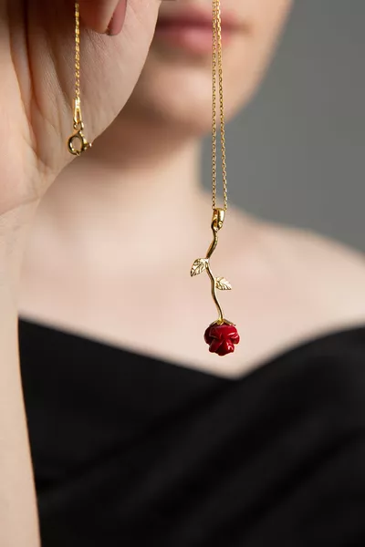 Rose Gold-Plated Sterling Silver Necklace