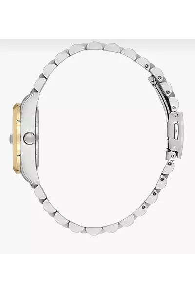 Damenuhr mit Stahlarmband, Geschenk inklusive