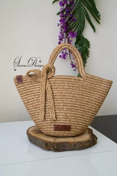 Jutetasche Handtasche Umhängetasche Alltagstasche