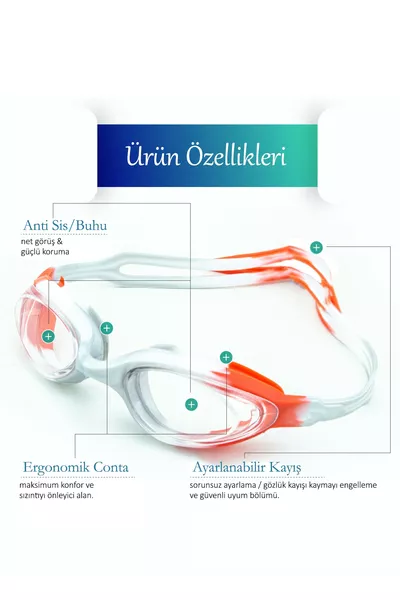 Професионални плувни очила с регулируеми специални лещи, против замъгляване и водоустойчиви, с кутия, за басейн и море