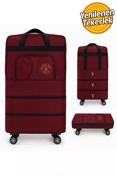 Valise à roulettes premium à  degrés avec trois soufflets - Sac grande taille