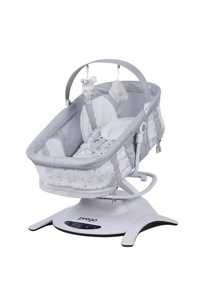 Leckerer Portbebeli Elektrischer Grauer Kinderbett p