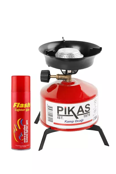 موقد كامب محمول قائم مقاوم للانقلاب من إيكسا، مع سجادة إبريق شاي هدية