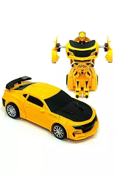 Macchina Giocattolo che si Trasforma in Robot Transformers Bumblebee Giocattolo Robot Macchina Pull Back???????