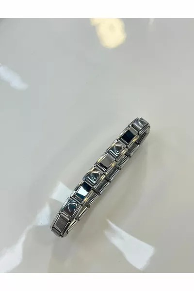 İtalyan Bileklik Kalp Desenli