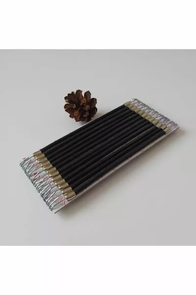 Set of Luxurious Thick Black Elastic Hair Clips with Hooks