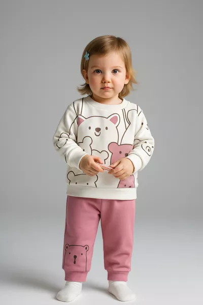 Smile Bear Nose 2-teiliges Unisex-Babykleidungsset