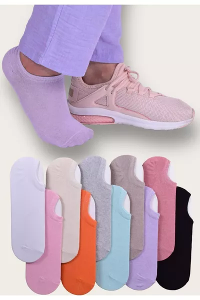 Pacco da  Calzini Sneakers Invisibili da Donna Multicolori