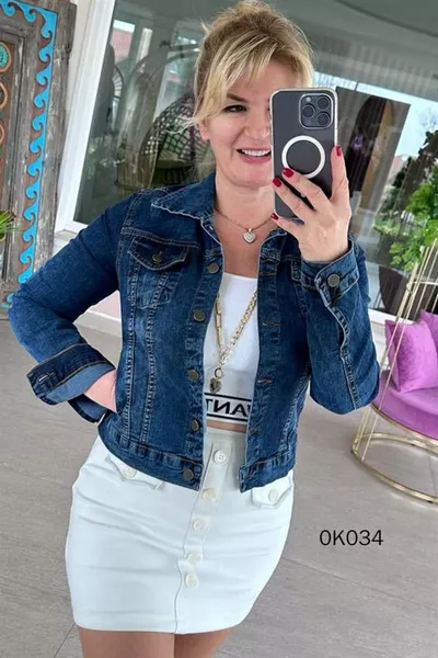 جاكيت جينز من الليكرا 