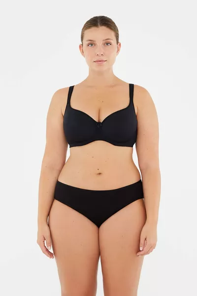 Черен сутиен без подплънки Angel с оформящ ефект