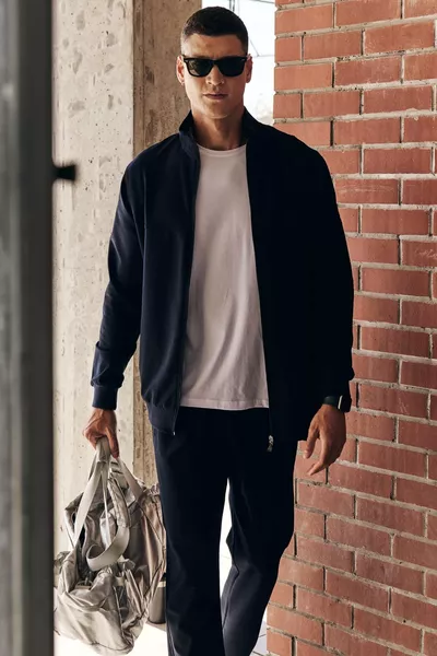 Donkerblauw Comfort Fit Basis Heren Joggingpak van Dik Zacht Katoen - 