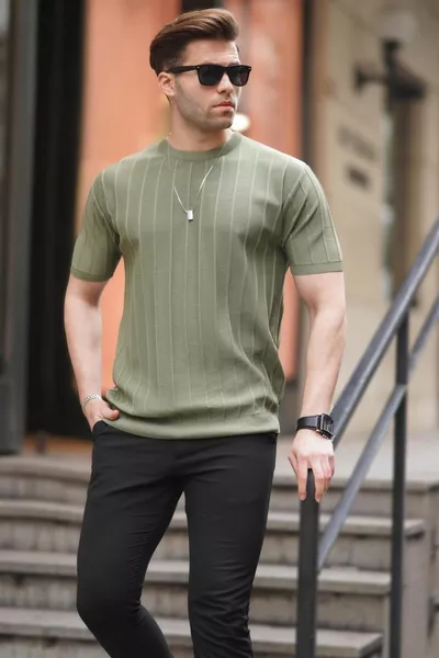Herren Mintgrün T-Shirt 